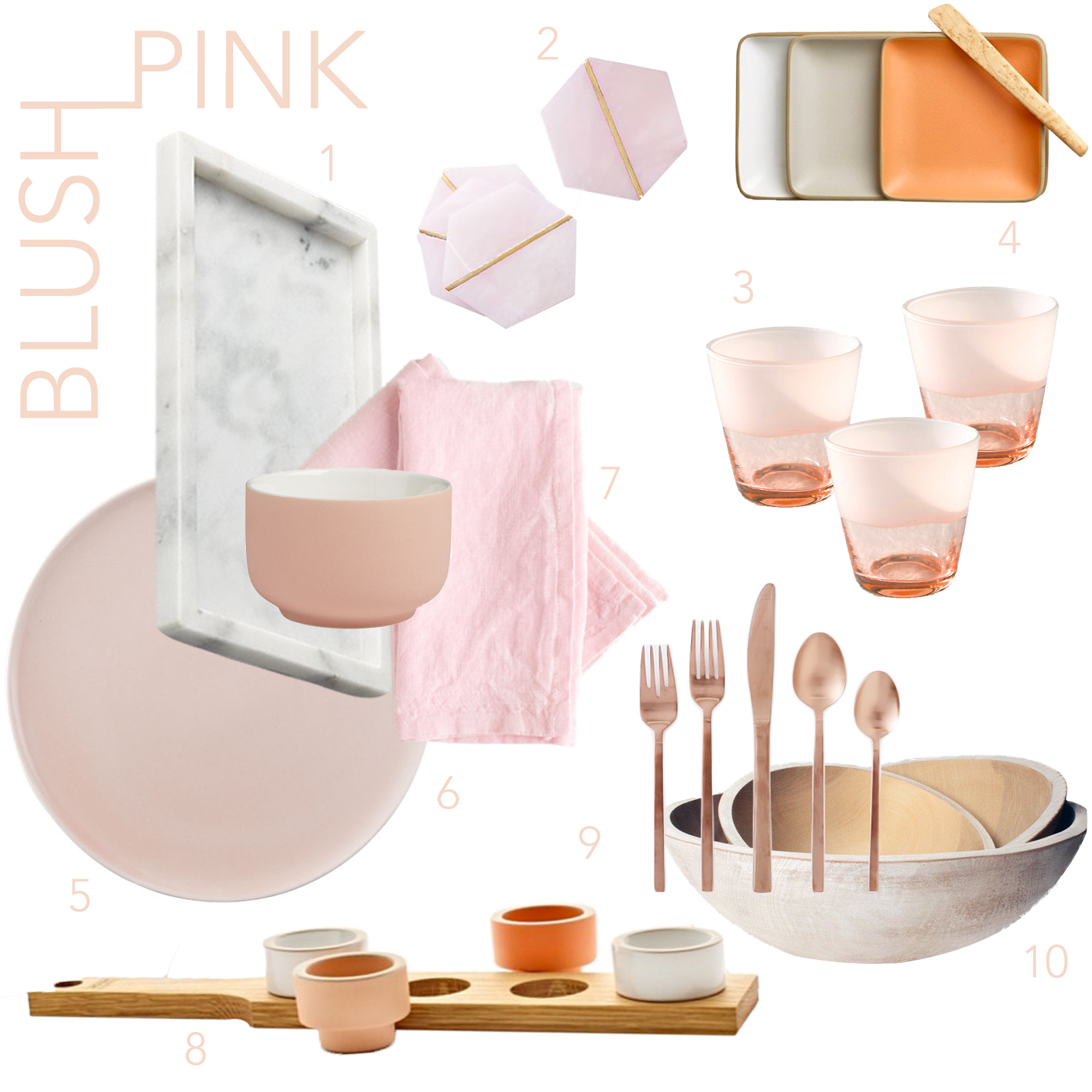 Blush Pink Outdoor Dining Grid
